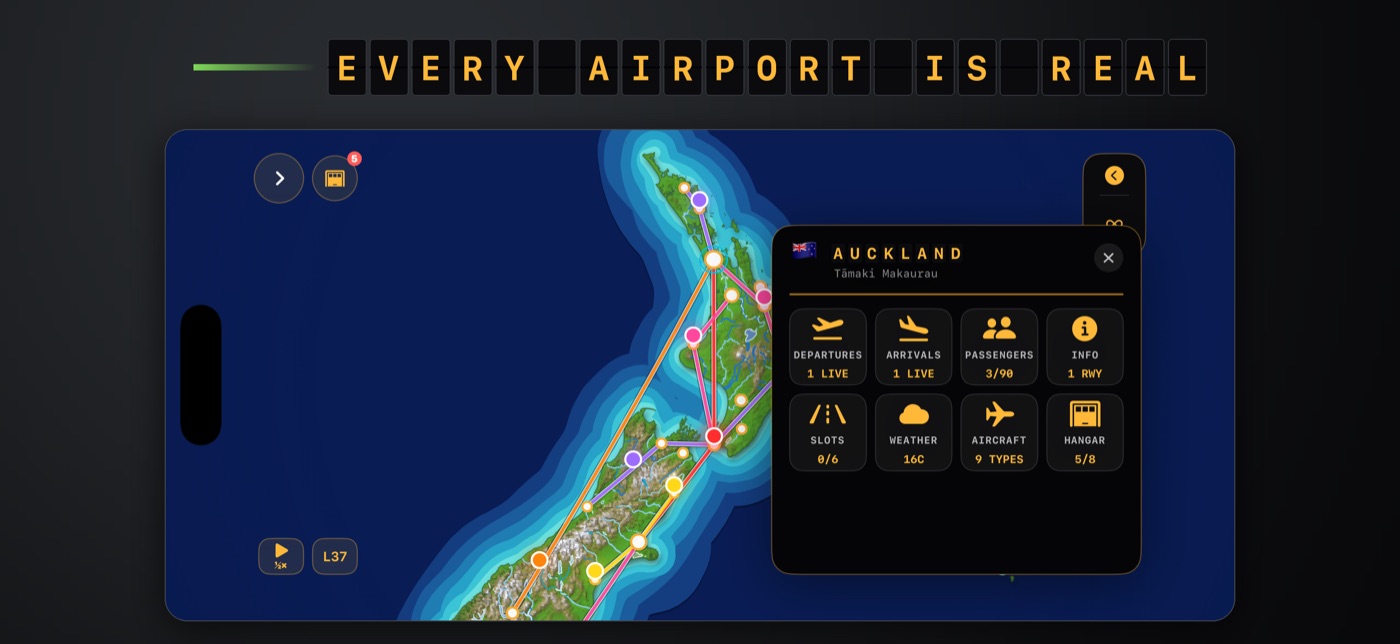 Every airport is real.